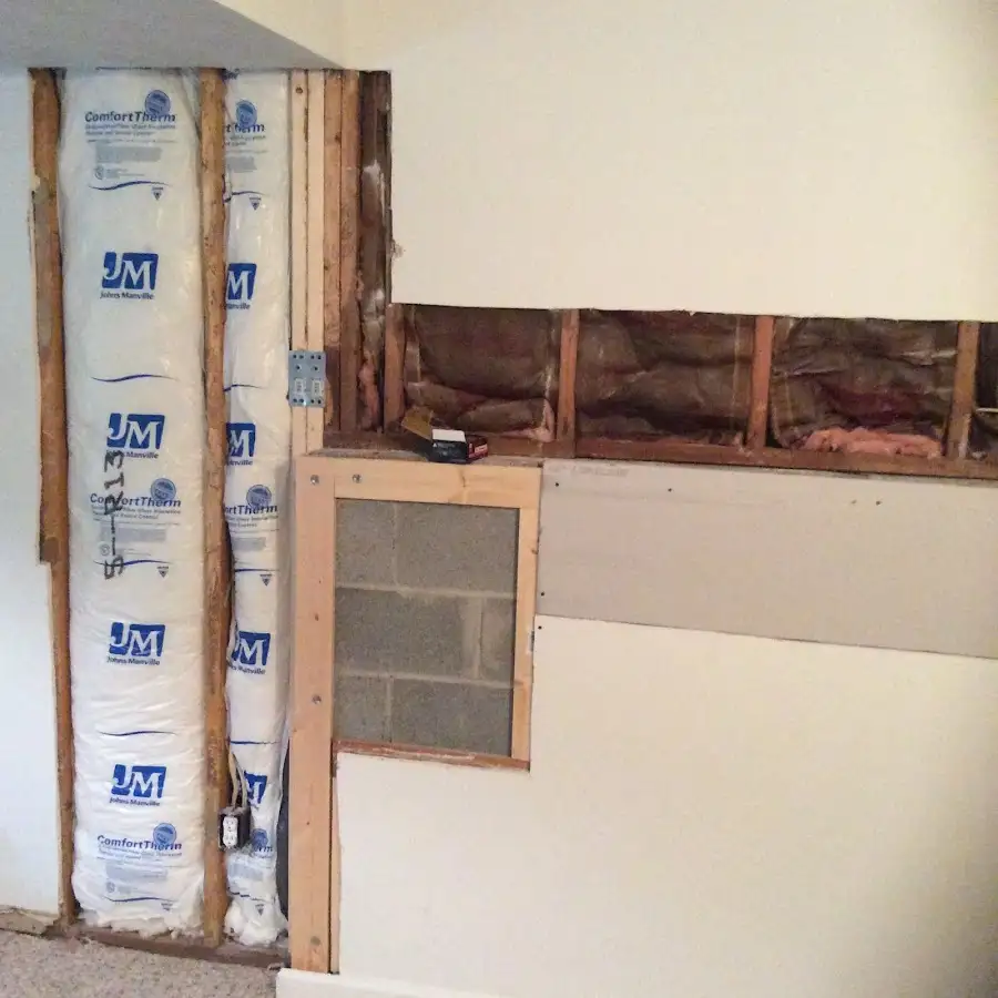Wall insulation replacement during Contents Cleaning & Restoration in Cranberry